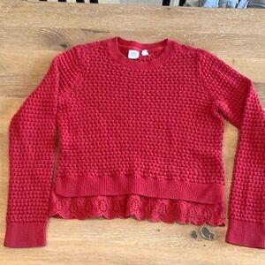 Gap kids red cotton sweater